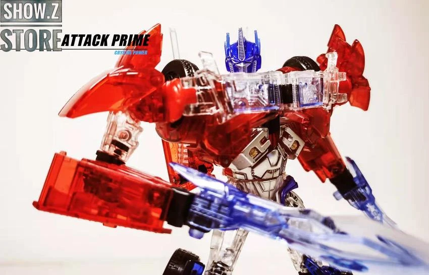 APC Toys APC-001 Attack Prime TFP Optimus Prime Clear Version W/ Black Wheels - Image 17