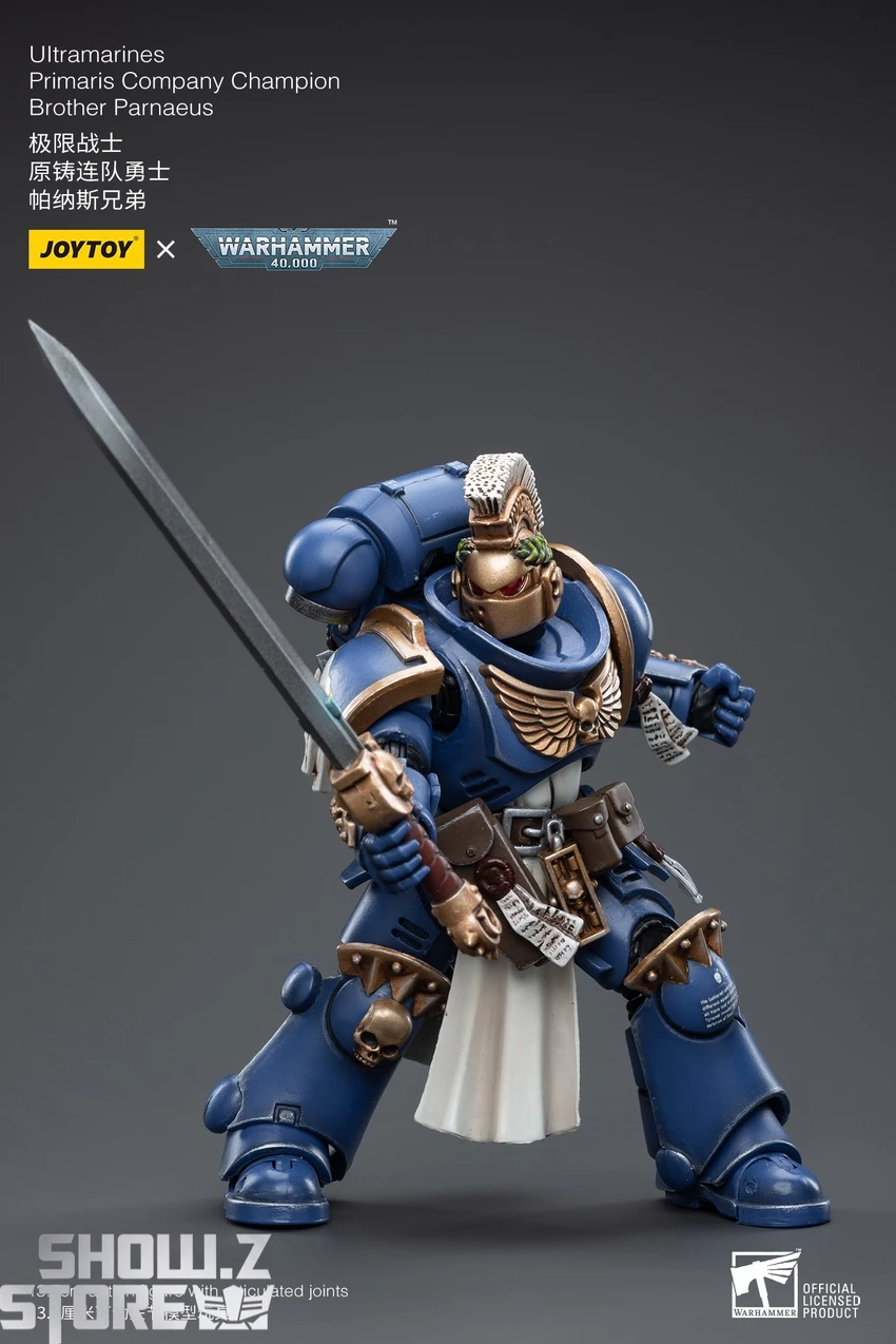 JoyToy Source 1/18 Warhammer 40K Ultramarines Primaris Company Champion Brother Parnaeus - Image 5