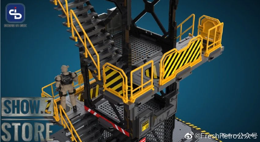 FreshRetro 1/18 1/24 SIB01 Scene In Box Watchtower Model Kit - Image 7