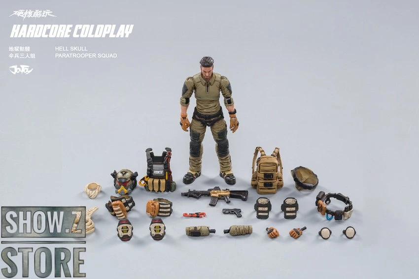 JoyToy Source 1/18 Hardcore Coldplay Hell Skull Paratrooper Squad Set Of 3 - Image 16