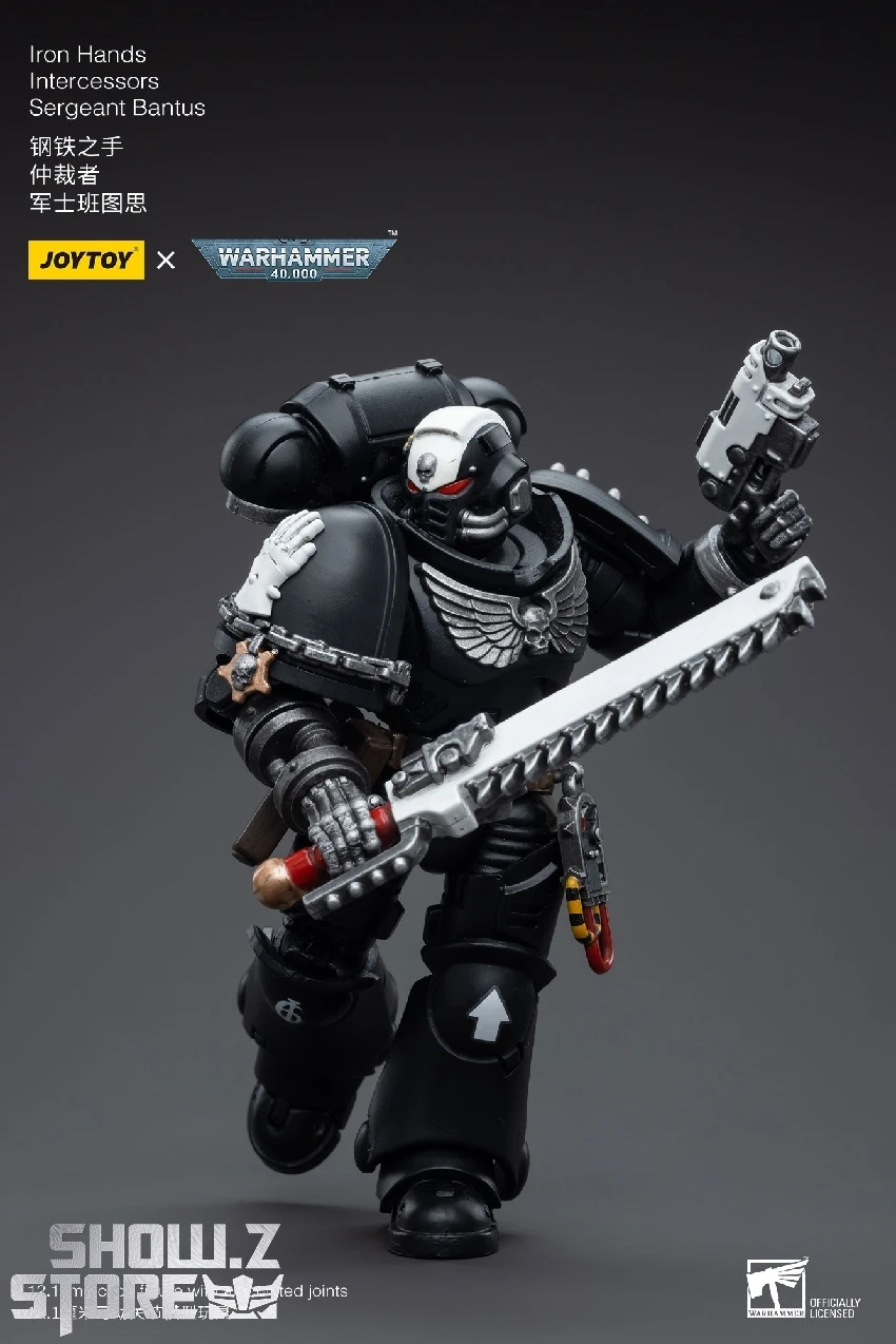 JoyToy Source 1/18 Warhammer 40K Iron Hands Intercessors Sergeant Bantus - Image 3