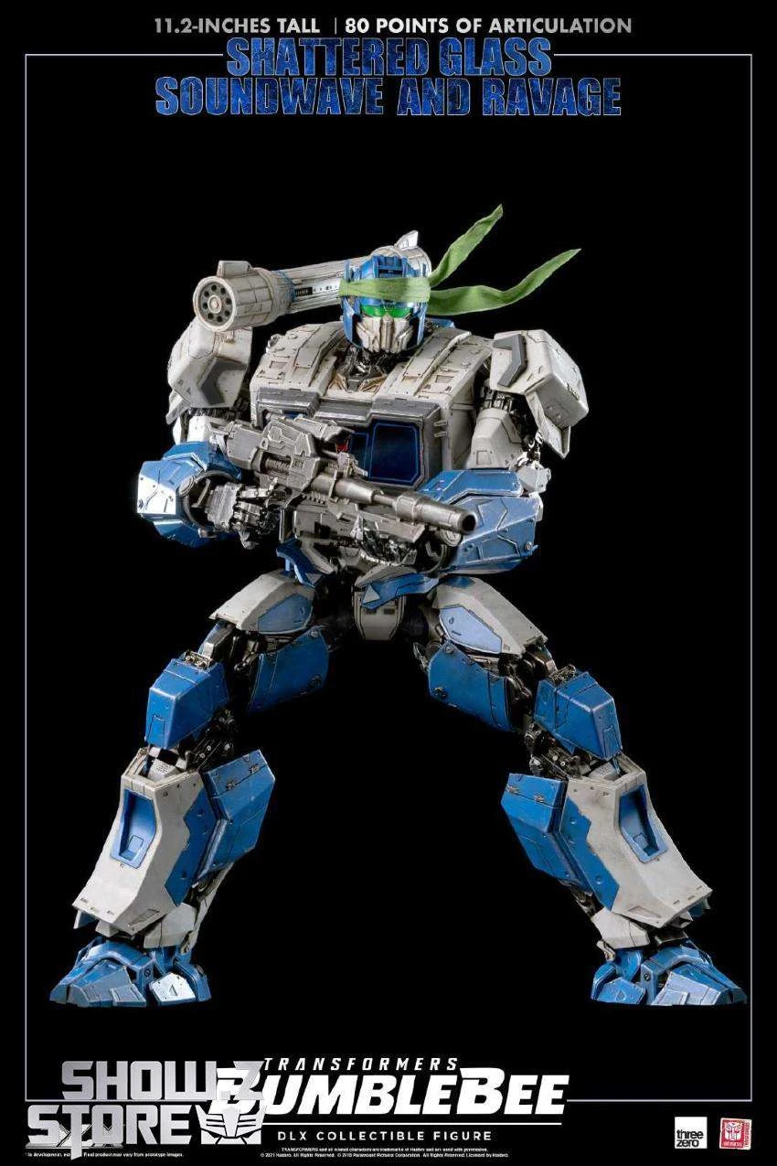 ThreeZero & Hasbro 3Z0160-EX 3Z04121W0 DLX Shattered Glass Soundwave & Ravage W/ LED - Image 6